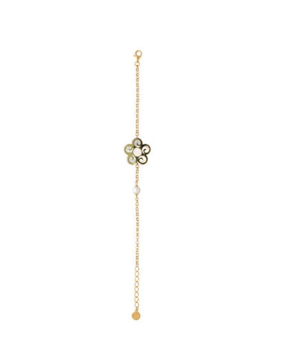 MAJORICA Roxana Pearl Flower Bracelet | Chain Bracelets