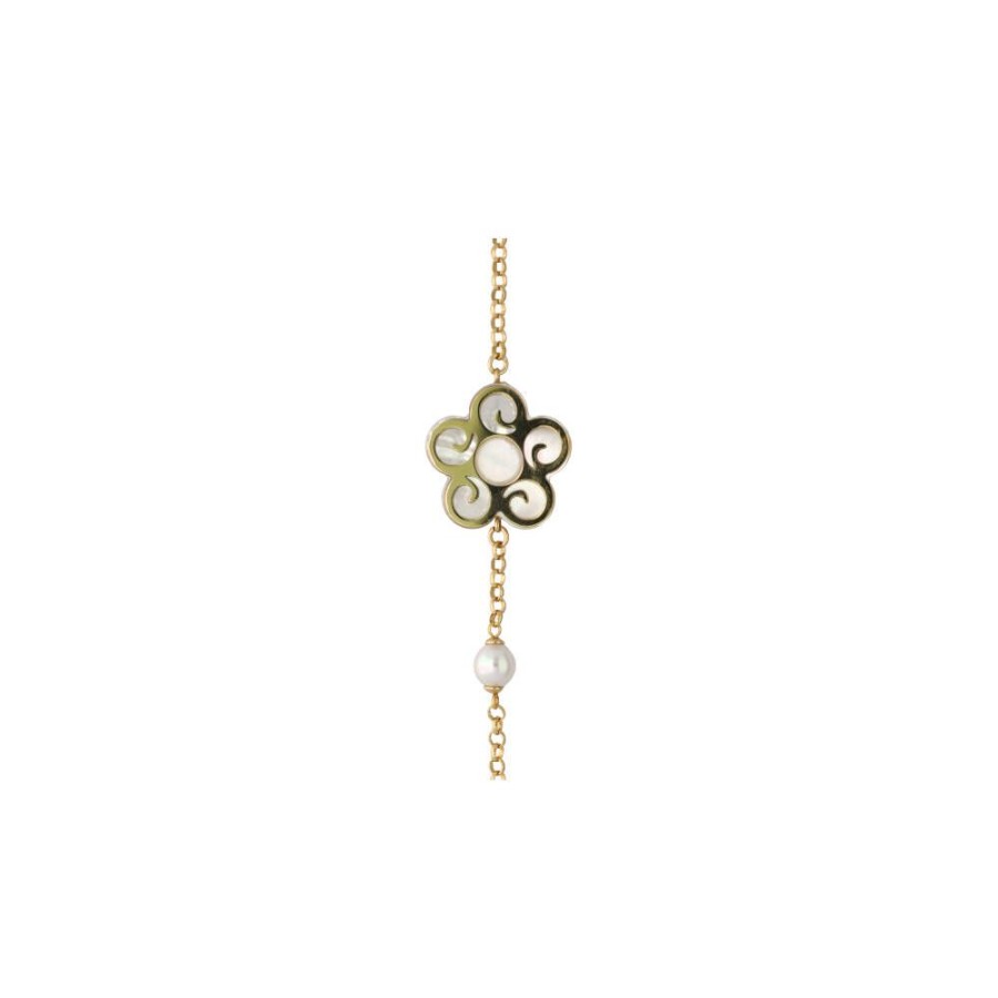 MAJORICA Roxana Pearl Flower Bracelet | Chain Bracelets