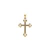 MAJORICA Gold Trinity Cross Pendant With Pearls | Pendant Chain