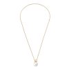 MAJORICA Golden Steel Long Necklace Aura | Pearl Chain Necklaces