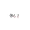 MAJORICA Earrings Cies Silver With 4Mm Pink Pearl And Zircons | Baby Earrings