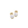 MAJORICA Vega 90S Gold Earrings With Round Pearl | Short Earrings