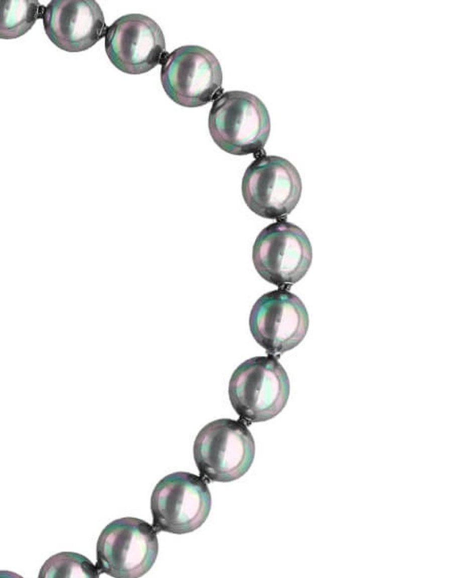 MAJORICA Silver Bracelet Lyra With 6Mm Gray Pearls | Silver Bracelets