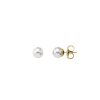 MAJORICA Gold-Plated Stud Earrings Lyra With White 8Mm Pearl | Pearl Stud Earrings