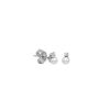 MAJORICA Earrings Cies Silver With 4Mm White Pearl And Zircons | Baby Earrings