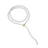 MAJORICA Golden Silver Necklace Lyra 8Mm 90Cm | Long Pearl Necklaces