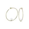 MAJORICA Earrings Marianela Golden Steel Big | Pearl Hoop Earrings