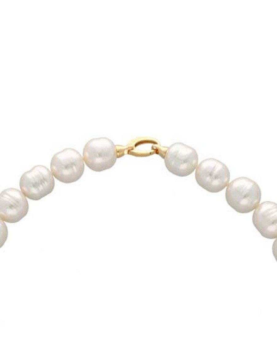 MAJORICA Gold Plated Barroque Pearl Necklace Lyra 14Mm 42Cm | Long Pearl Necklaces