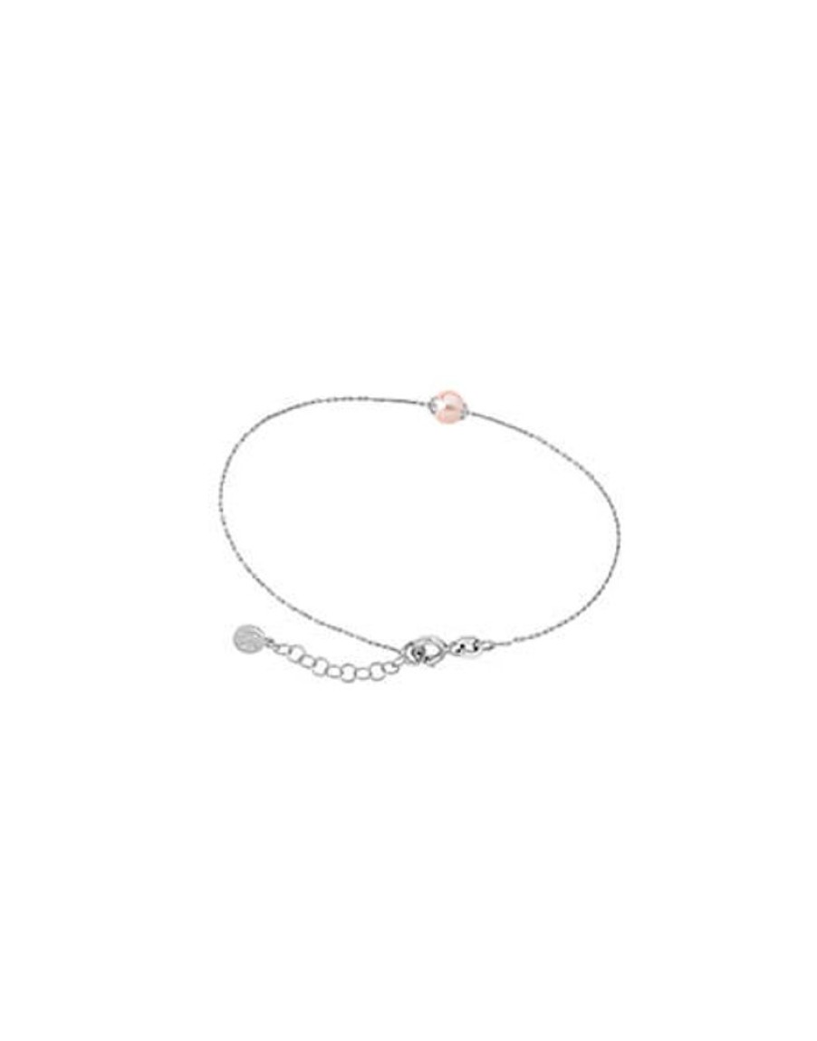 MAJORICA Bracelet Cies Silver With Pink Pearl | Chain Bracelets