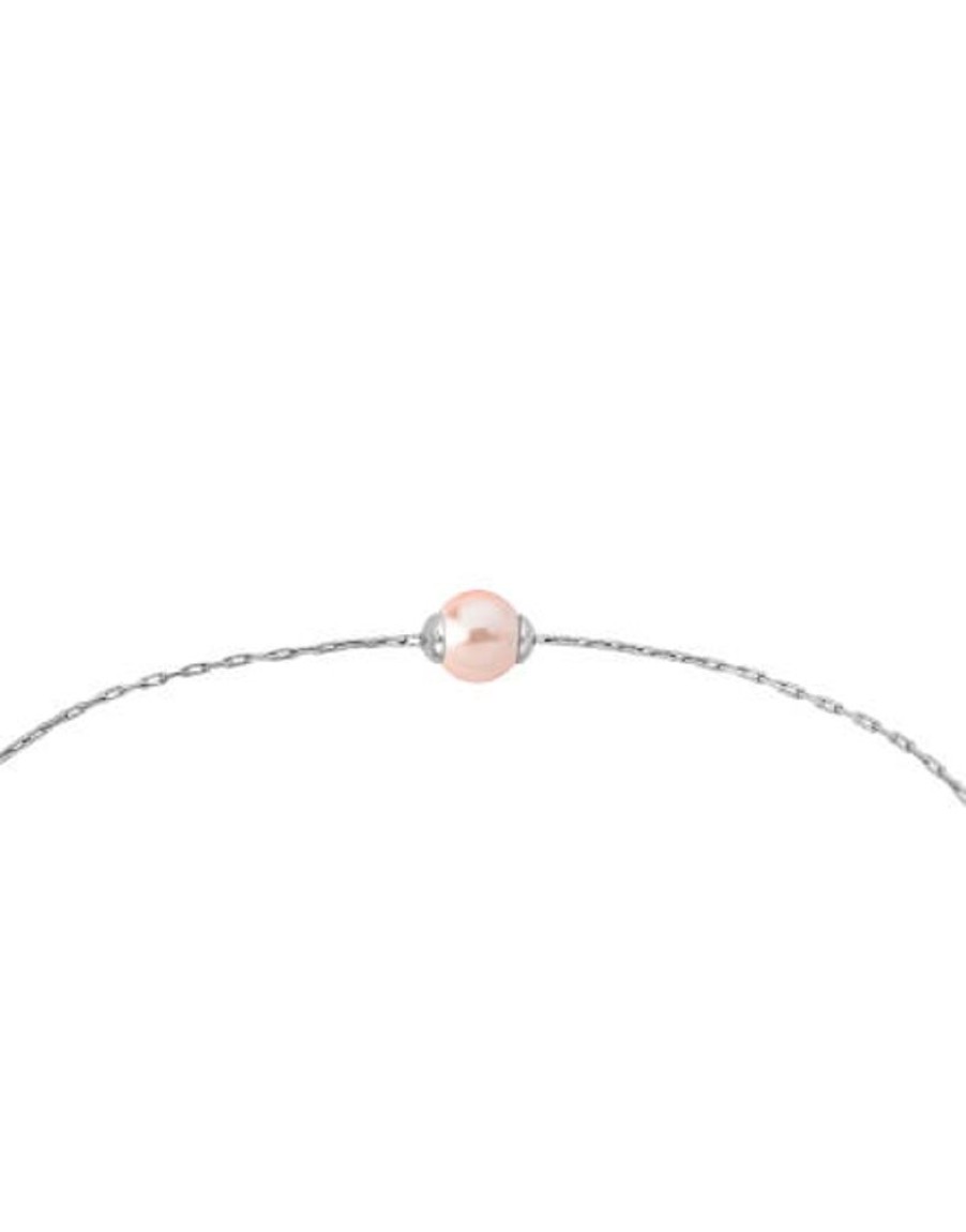 MAJORICA Bracelet Cies Silver With Pink Pearl | Chain Bracelets