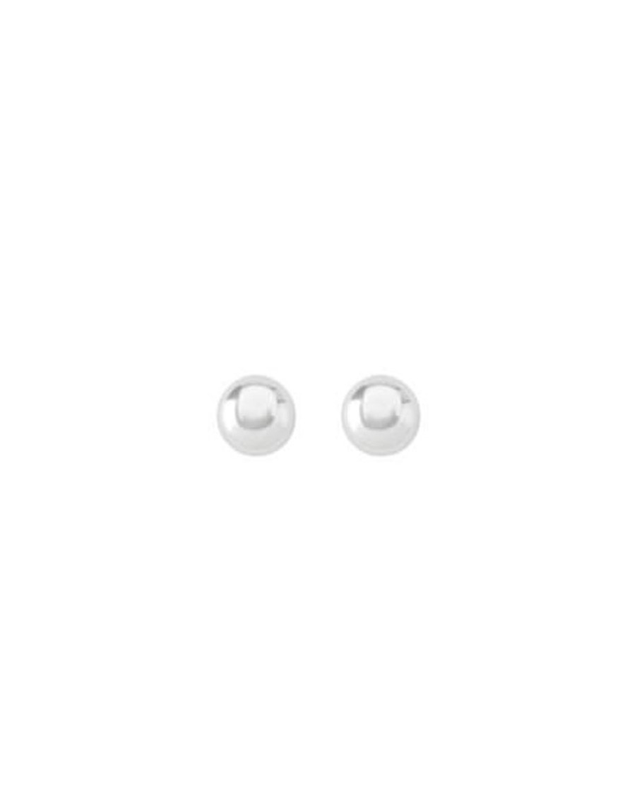 MAJORICA Silver Earrings Nuada With 10Mm White Pearl Flattened Round | Short Earrings