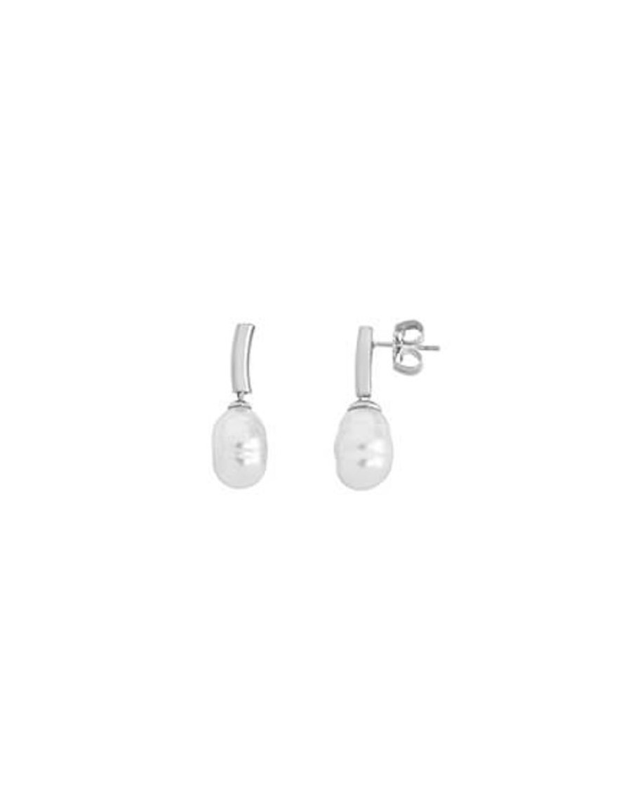 MAJORICA Earrings Agora With Barroque White Pearl | Pearl Drop Earrings