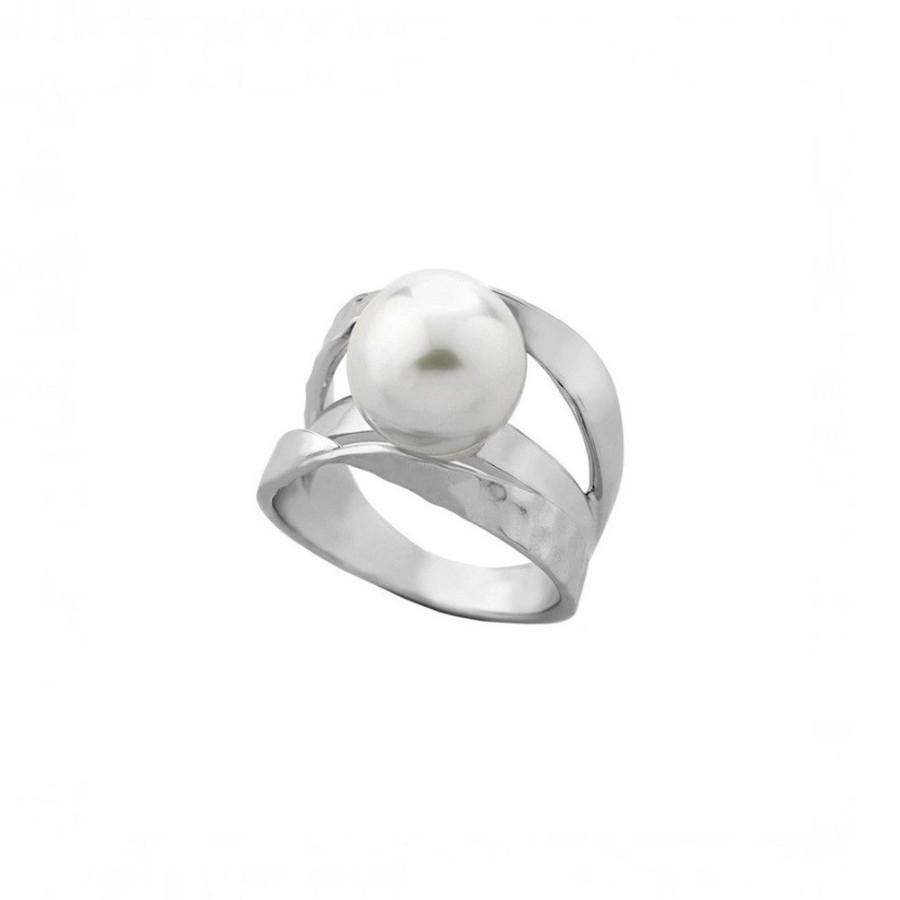 MAJORICA Ring Planet With 12Mm White Pearl | Silver Rings