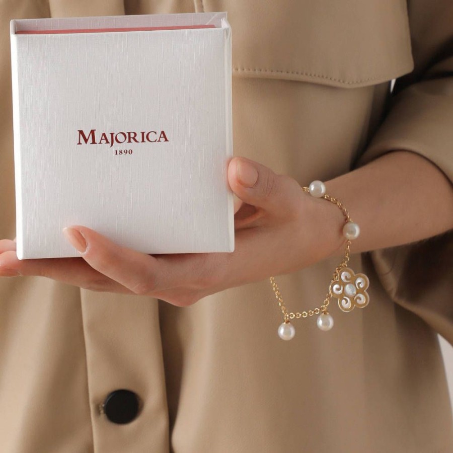 MAJORICA Roxana Bracelet In Pearl And Mother-Of-Pearl | Golden Bracelets