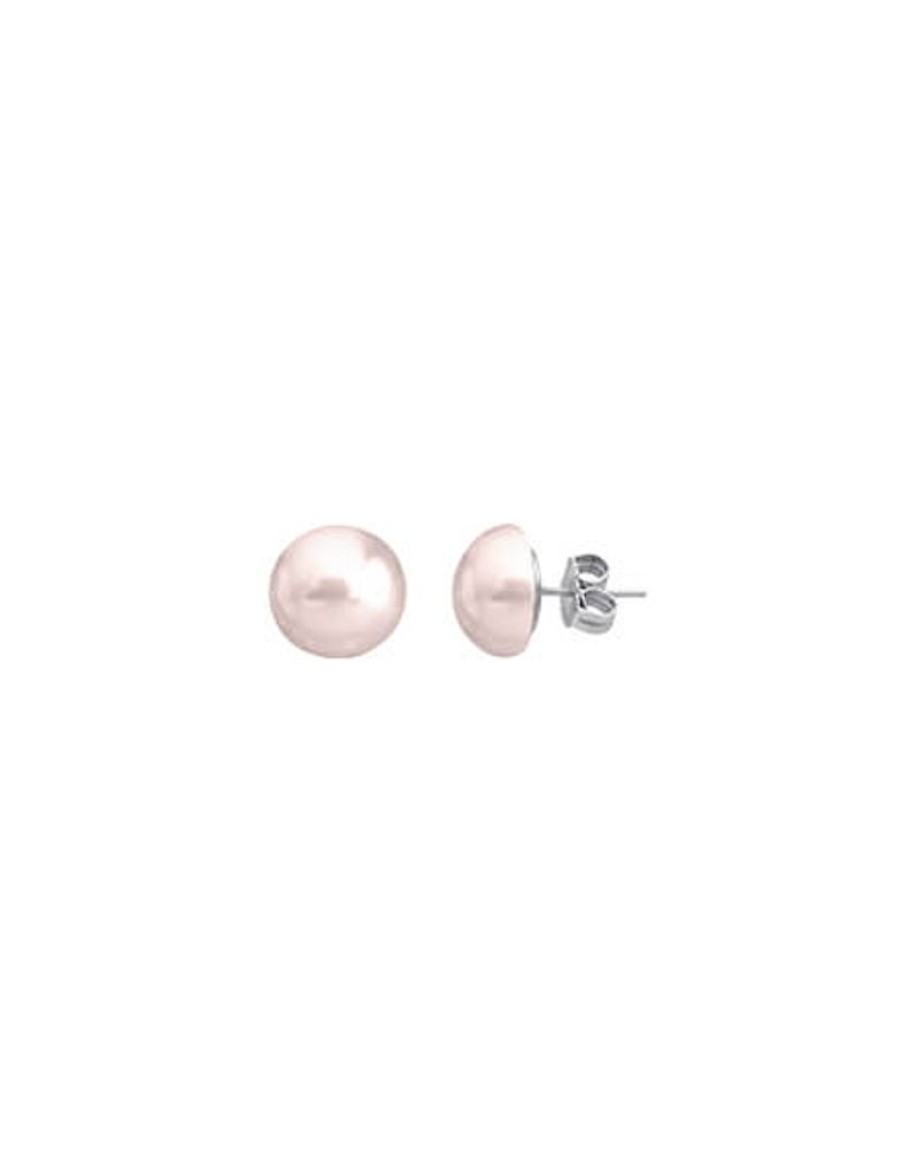 MAJORICA 12Mm Rose Mabe Pearl Earrings In Silver | Short Earrings