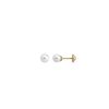 MAJORICA Taylor 18-Carat Gold 5Mm White Pearl Earrings With Screw Fastening | Pearl Stud Earrings