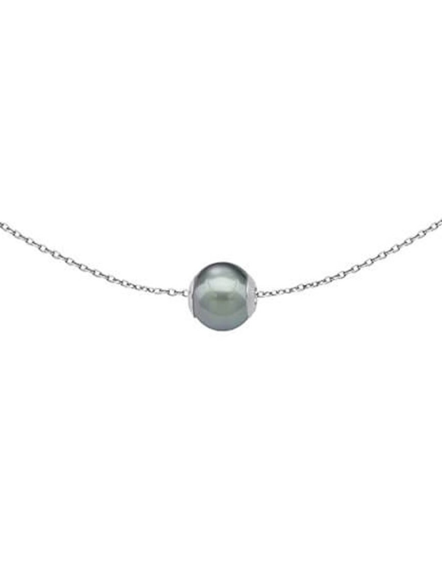 MAJORICA Silver Short Pendant Nuada 12Mm Gray Pearl | Pendants With Chain