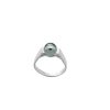 MAJORICA Silver Ring Nuada With 7Mm Gray Pearl | Pearl Engagement Rings