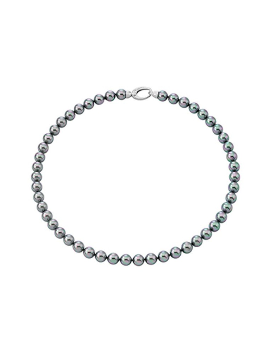 MAJORICA Silver Gray Pearl Necklace Lyra 8Mm 45Cm | Long Pearl Necklaces