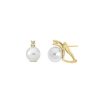 MAJORICA Gold Plated Earrings Selene With 10Mm White Pearl And Zircons | Tu & Yo Earrings