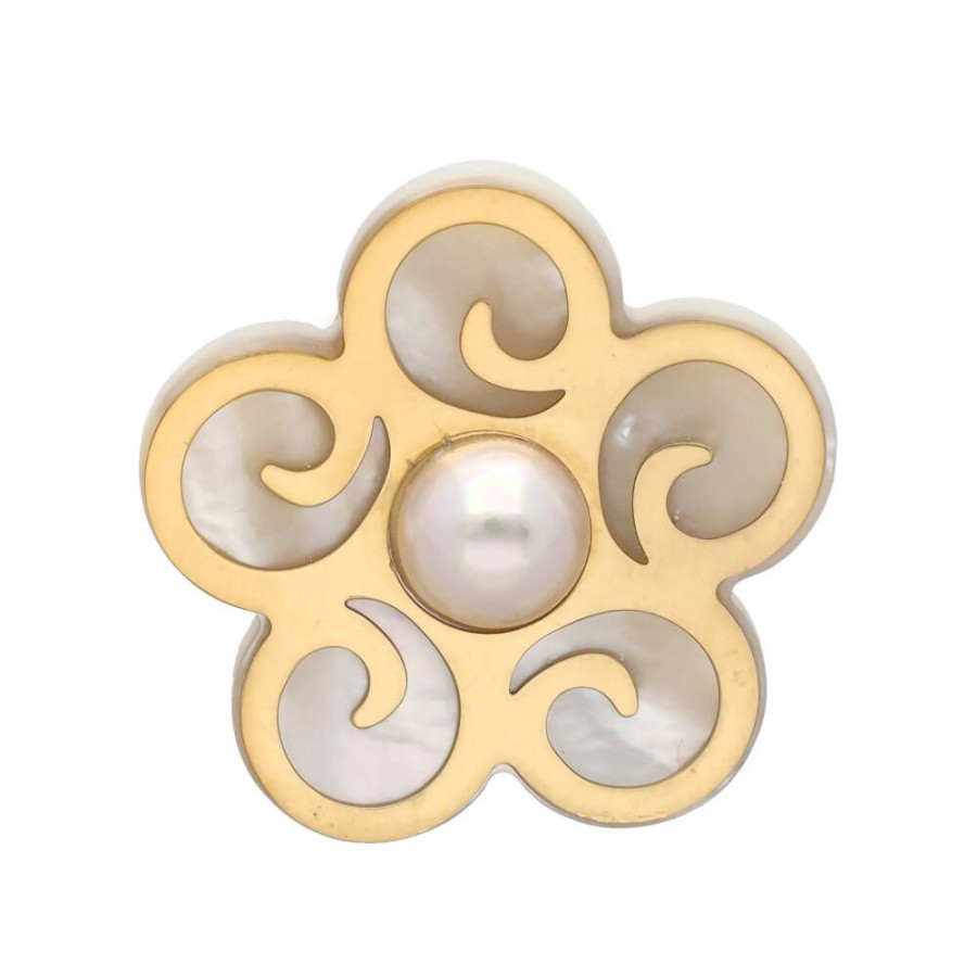 MAJORICA Roxana Big Ring With Mother-Of-Pearl | Large Pearl Rings