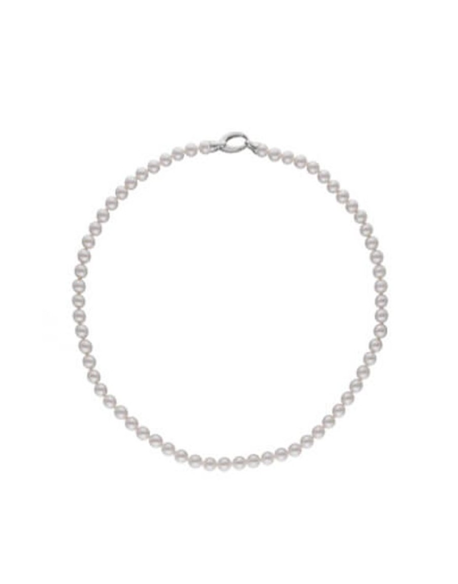 MAJORICA Silver Necklace Lyra 7Mm 45Cm | Long Pearl Necklaces