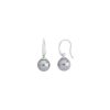 MAJORICA Earrings Nuada Silver With 10Mm Gray Pearl | Pearl Drop Earrings