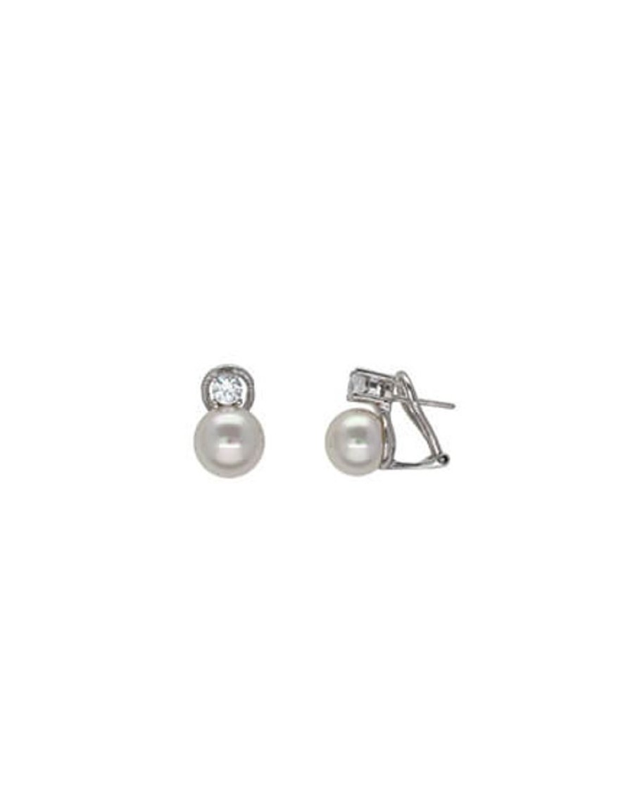 MAJORICA Silver Earrings Selene With 10Mm White Pearls And Zircons | Tu & Yo Earrings