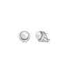 MAJORICA Margot Silver Earrings With An Embedded Round Pearl | Short Earrings