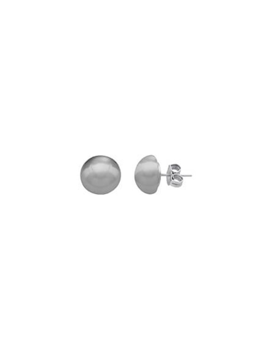 MAJORICA 12Mm Grey Mabe Pearl Earrings In Silver | Short Earrings