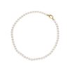 MAJORICA Gold Plated Necklace Lyra 45Cm And 6Mm White Pearls | Long Pearl Necklaces