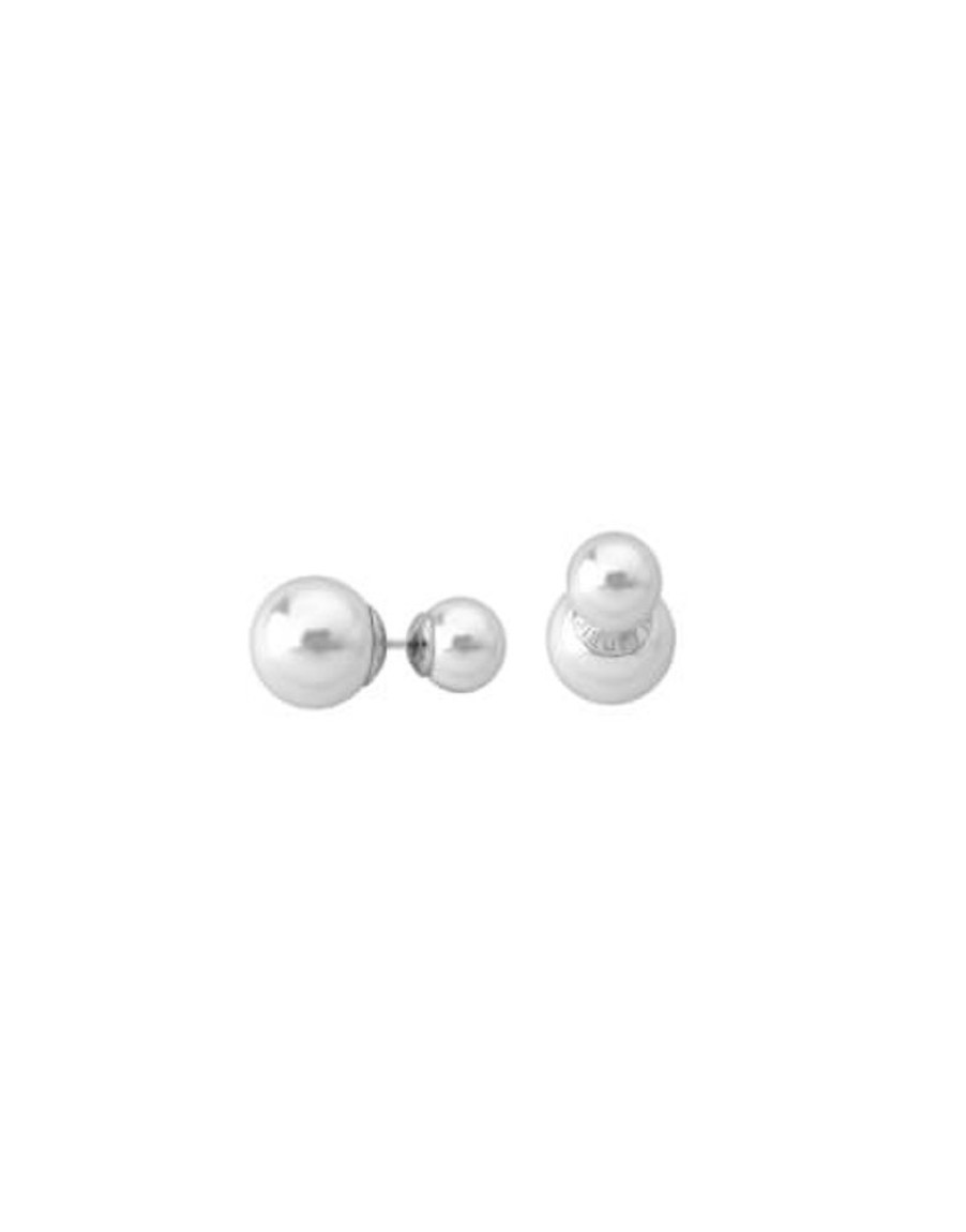 MAJORICA Earrings Polar Silver With 8 And 12Mm White Pearls | Short Earrings