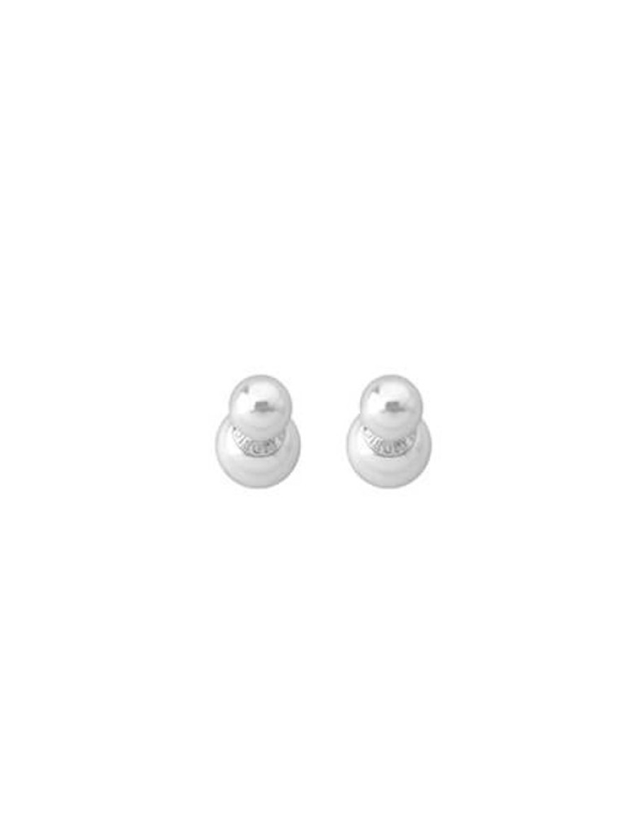 MAJORICA Earrings Polar Silver With 8 And 12Mm White Pearls | Short Earrings