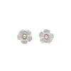 MAJORICA Santorini Bianco Bridal Earrings Large Nacre Flower With Pearls | Short Earrings