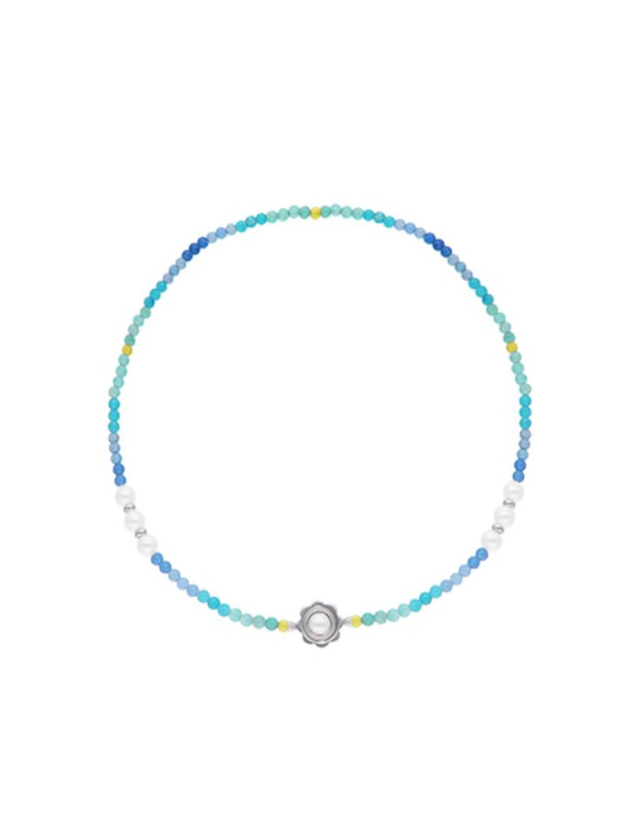 MAJORICA Color Pop Sea Necklace With Gradient Stones And White Pearls | Necklaces With Stones