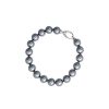 MAJORICA Silver Bracelet With 10Mm Gray Pearls Lyra | Silver Bracelets