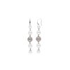 MAJORICA Eternal Earrings With Round Pearls And Cutwork Ball In Silver | Pearl Drop Earrings