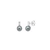 MAJORICA Silver Earring Selene With 8Mm Gray Pearl And Zircons | Tu & Yo Earrings