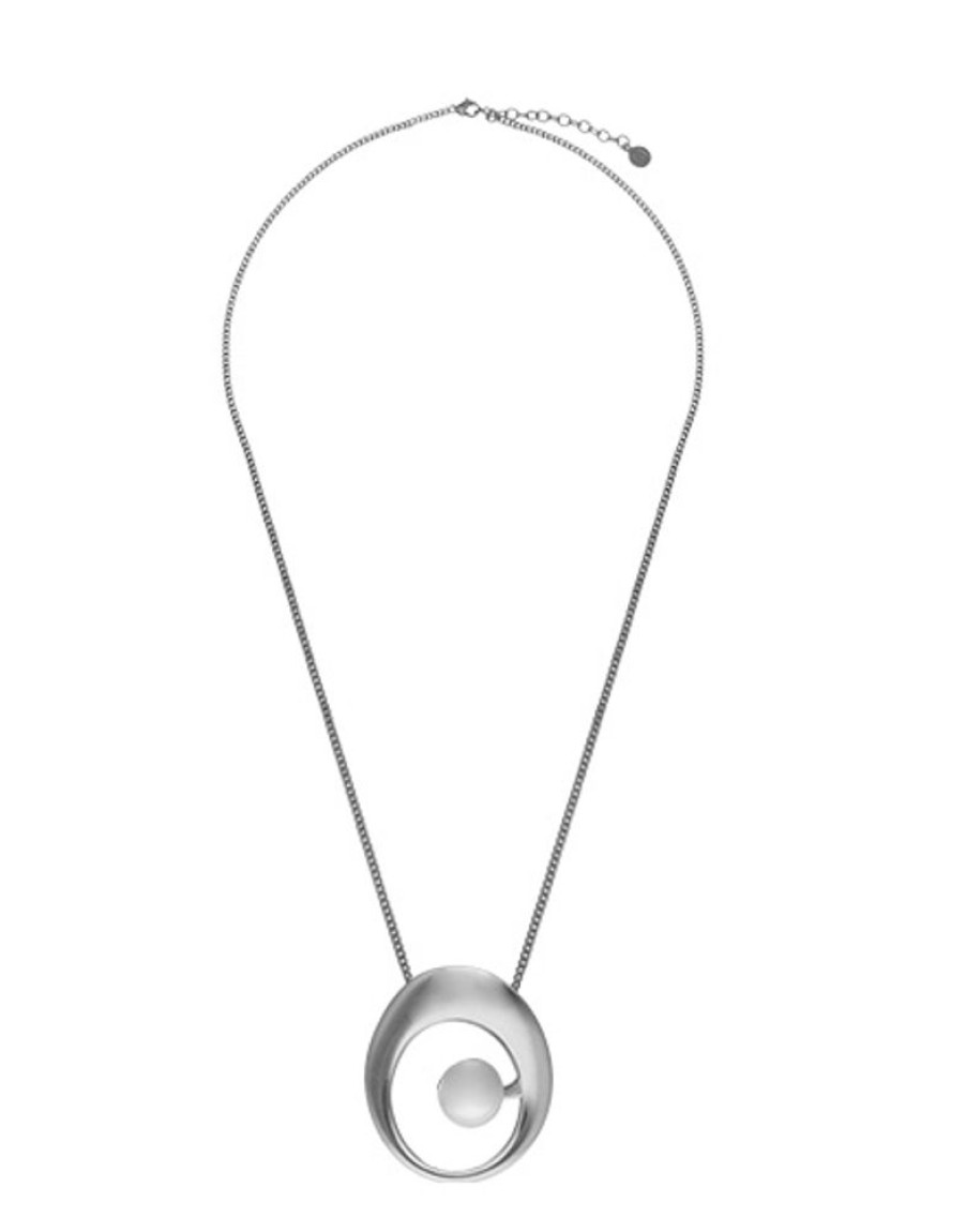 MAJORICA Petra Steel Necklace With Xl Pendant | Pendants With Chain