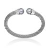 MAJORICA Steel Bangle Spicy With Nuage Pearl | Bangle Bracelets