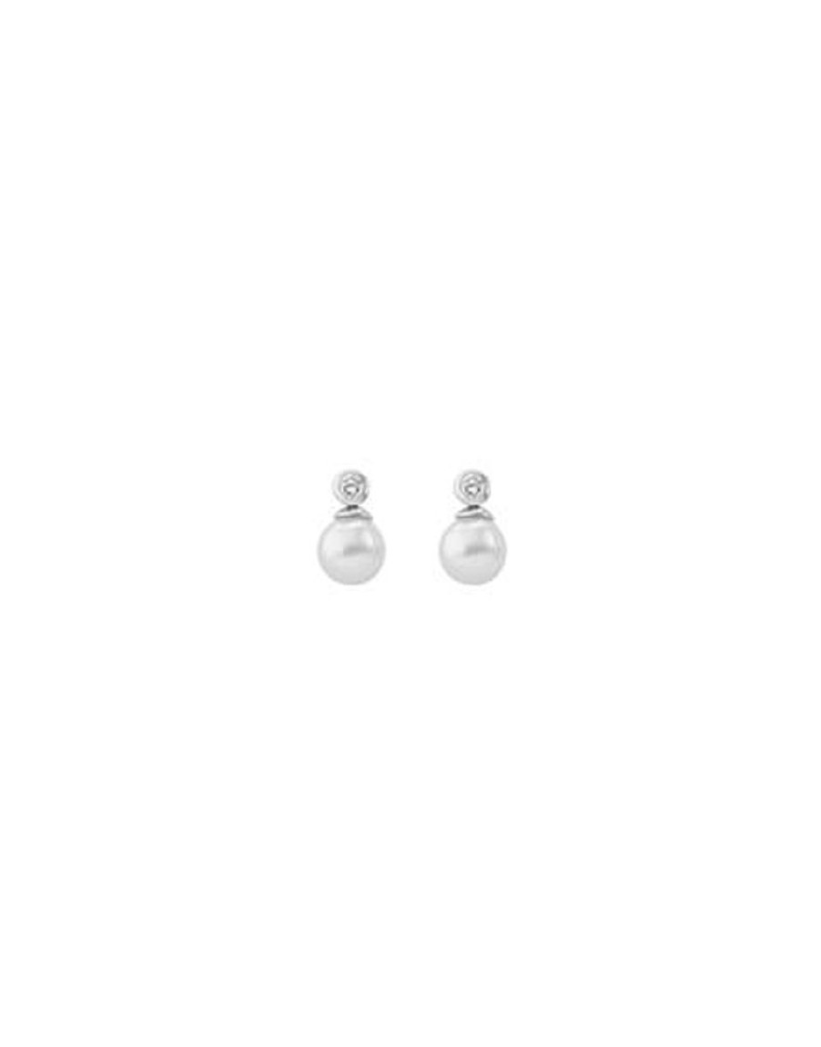 MAJORICA Kuma White Pearl And Zirconia Earrings | Bridal Earrings