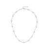 MAJORICA Silver Short Necklace Ilusion | Pearl Chain Necklaces