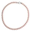 MAJORICA Silver Necklace Lyra 45Cm With 8Mm Pink Pearls | Long Pearl Necklaces