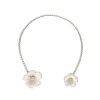 MAJORICA Adjustable Silver Santorini Bianco Bridal Choker With Nacre Flowers | Pearl Chokers