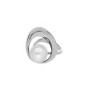 MAJORICA Petra Ring In Steel With Round White Pearl | Large Pearl Rings