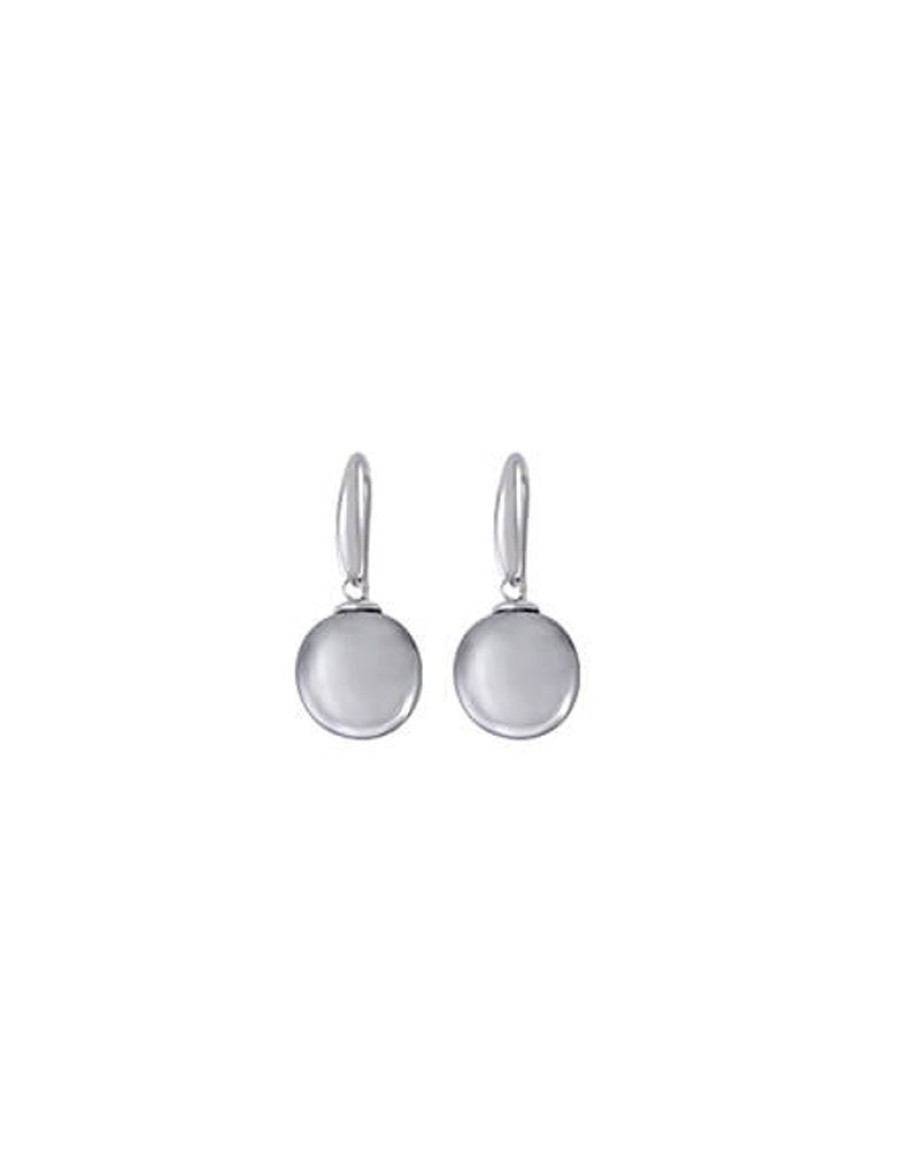 MAJORICA Earrings Lyra Silver With 12Mm Oval Gray Pearl | Pearl Drop Earrings