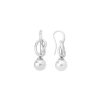 MAJORICA Sicilia Earrings With A Silver Knot And A Round Pearl | Pearl Drop Earrings