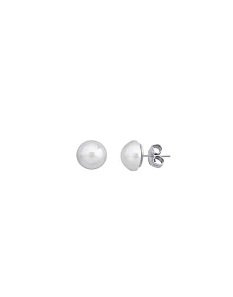 MAJORICA Mabe 10Mm White Pearl Earrings In Silver | Short Earrings