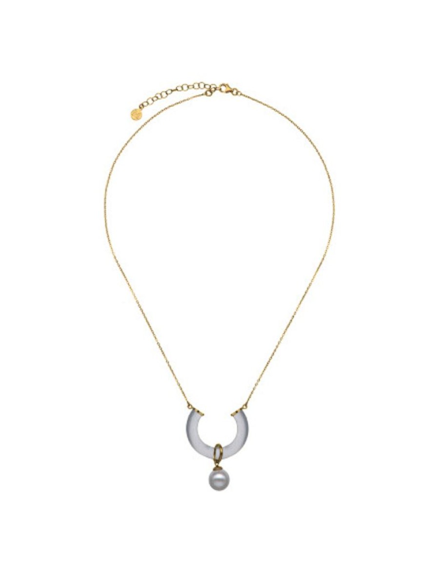 MAJORICA Golden Necklace With Ayla Pendant In High-Resistance Glass | Pendants With Chain