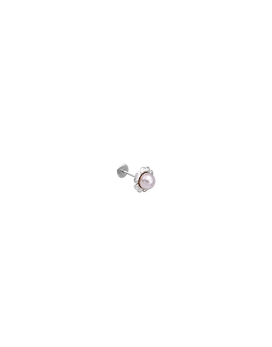 MAJORICA Cos Collection Flower Earring With 4Mm Pink Pearl | Piercings